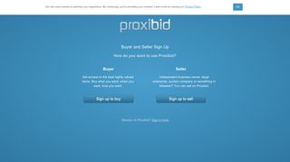 Buyer and Seller Sign Up | Proxibid