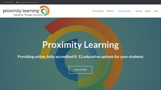 Parents/Students Home Page – Proximity Learning