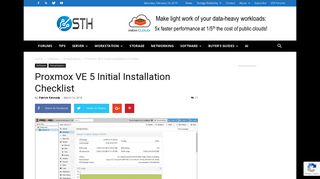 Proxmox VE 5 Initial Installation Checklist - ServeTheHome