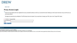 Proxy Access Login - Drew University