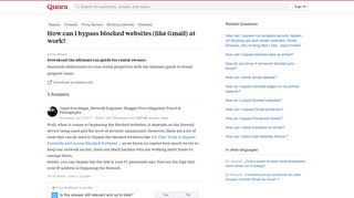 How to bypass blocked websites (like Gmail) at work - Quora