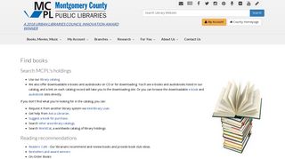 Montgomery County Public Libraries - Find Books