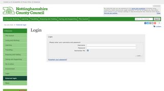 External login - Nottinghamshire County Council