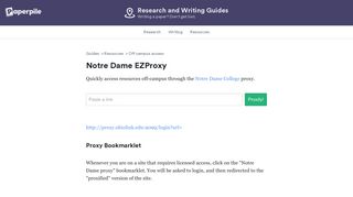 Off-Campus Access @ Notre Dame - Paperpile