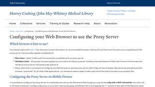 Configuring your Web Browser to use the Proxy Server | Harvey ...