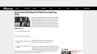 How to Use a Proxy Server to Check Your Mail From Work | Chron.com
