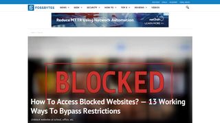 How To Access Blocked Websites? — 13 Working Ways To Bypass ...