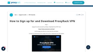 How to Sign up for and Download ProxyRack VPN - ProxyRack