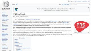 PRS for Music - Wikipedia