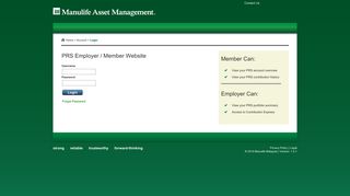 PRS Employer / Member Website
