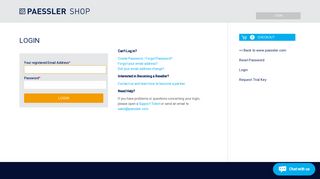 Paessler Software Shop and Customer Service Portal - Login