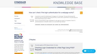 How can I check if the login authentication for a webpage works ...