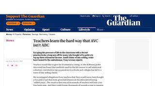 Teachers learn the hard way that AVC isn't ABC | Money | The Guardian
