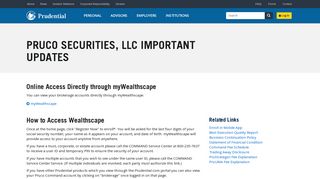 Pruco Securities, LLC - Updates | Prudential Financial