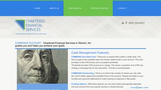 Command Accounts | Chartered Financial Services in Warren NJ