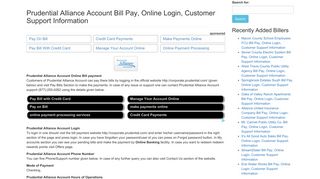 Prudential Alliance Account Bill Pay, Online Login, Customer Support ...