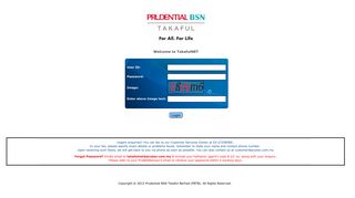 Login Page - Prudential BSN Takaful