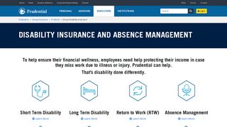 Group Insurance Disability Insurance | Prudential Financial