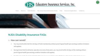 NJEA Disability Insurance FAQs – Educators Insurance Services