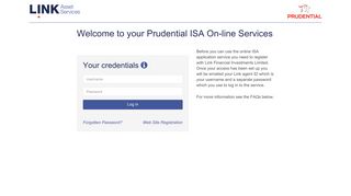 Welcome to your Prudential ISA On-line Services
