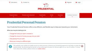 Existing Customers Prudential Personal Pension