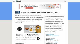 Prudential Savings Bank Online Banking Login - CC Bank
