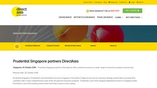 Prudential Singapore partners DirectAsia | DirectAsia Insurance