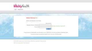 VitalityHealth - Login