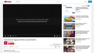 Instructions for logging into Relias Learning Platform - YouTube