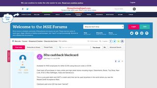 Nhs cashback blackcard - MoneySavingExpert.com Forums