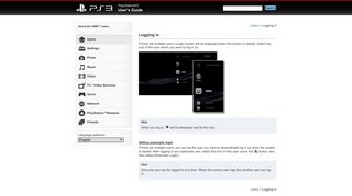 PS3™ | Logging in - Playstation.net