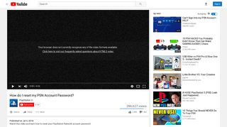 How do I reset my PSN Account Password? - YouTube