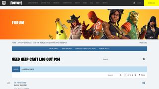 Need help cant log out PS4 - Forums - Epic Games