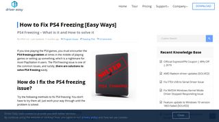 How to Fix PS4 Freezing [Easy Ways] - Driver Easy