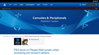 PS4 stuck on Please Wait screen when ... - PlayStation Forums