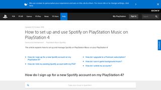 How to set up and use Spotify on PlayStation Music on PlayStation 4