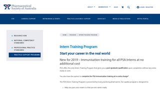 Intern Training Program - Pharmaceutical Society of Australia