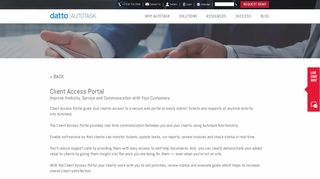 Client Access Portal - Autotask