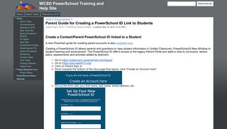 Parent Guide for Creating a PowerSchool ID Link to Students ...