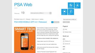 PSA Web | PSA WEB MOBILE APP 4.0.1 Released