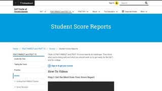 PSAT/NMSQT and PSAT 10 Student Score Reports | SAT Suite of ...