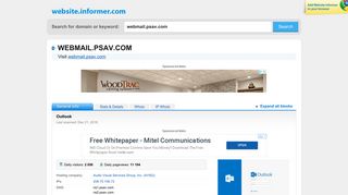 webmail.psav.com at Website Informer. Outlook. Visit Webmail Psav.