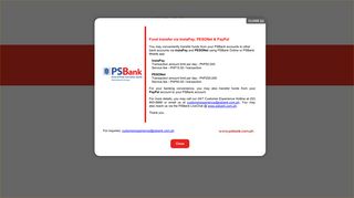 PSBank Online Login Page
