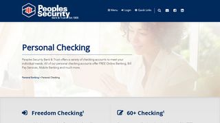 Personal Checking | Peoples Security Bank & Trust (Scranton, PA)
