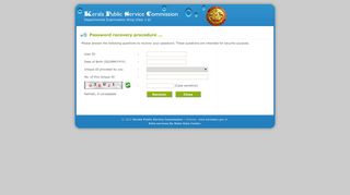 Password recovery procedure - Kerala PSC