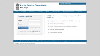 Login to Your Account - Public Service Commission, West Bengal