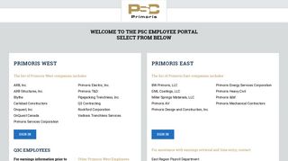 Primoris Employee Portal - Primoris Services Corporation