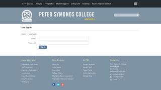 User Sign In - Peter Symonds College