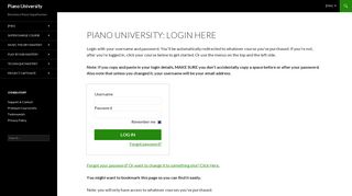Piano University: Login Here - Piano University