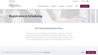Registration & Scheduling | PSI Online - PSI Services LLC